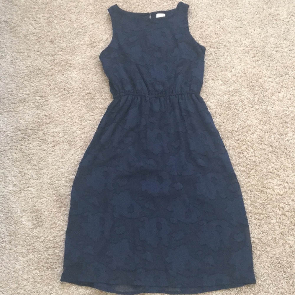 Navy blue midi dress in xs